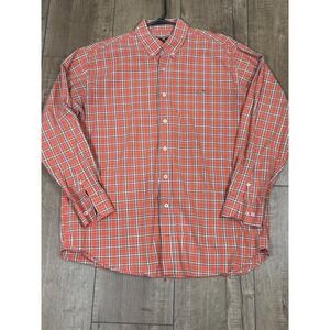 Southern Point Co The Hadley Shirt Mens Lg Orange Plaid Button Down Long Sleeve